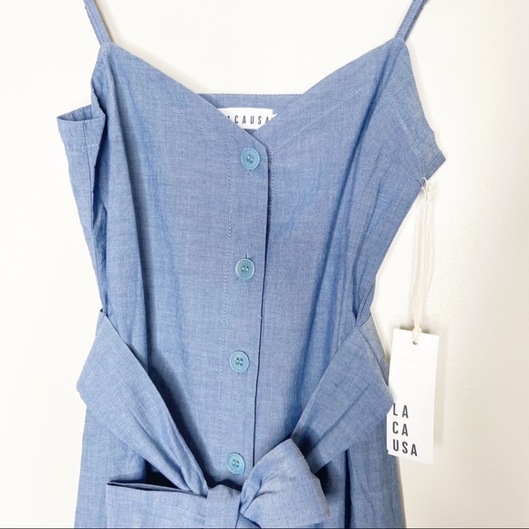 SOLD NWT Lacausa Bluebell Chambray Denim Dress - Picture 5 of 9